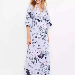 Jessica Simpson floral maternity motherhood formal maxi dress s medium b…